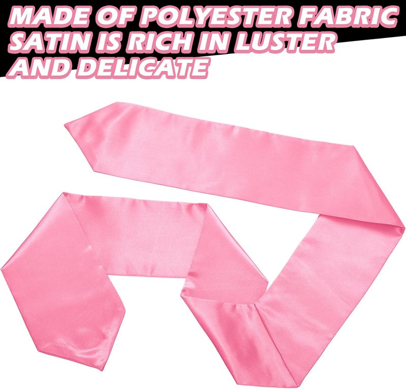 Geyoga 12 Pieces Unisex Graduation Stole Bulk Sublimation Blank Grad Sash Plain Graduate Honor Stole, 70 Inches (Pink) - Image 5